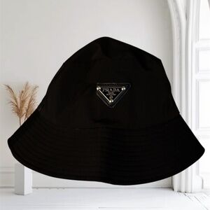 Prada Nylon Bucket Hat – Black | Designer Streetwear Classic